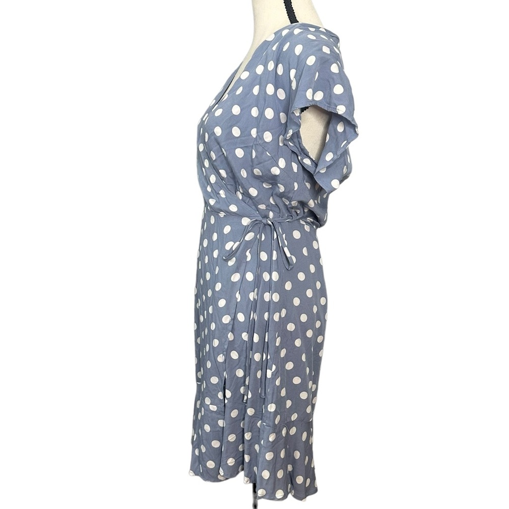 Rails Leanne Periwinkle Polka Dot Wrap Dress - image 6